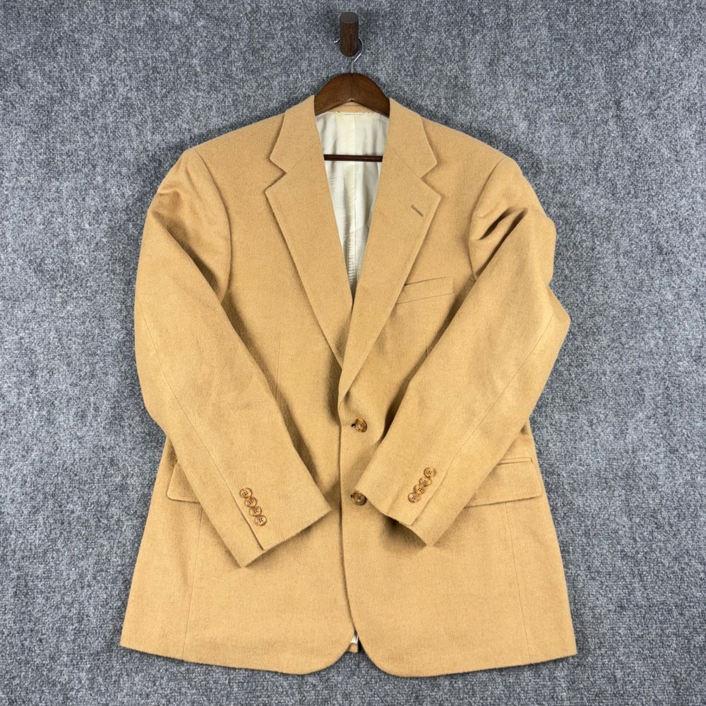 Chaps Ralph Lauren Mens Camel Hair Blazer Jacket Made in USA